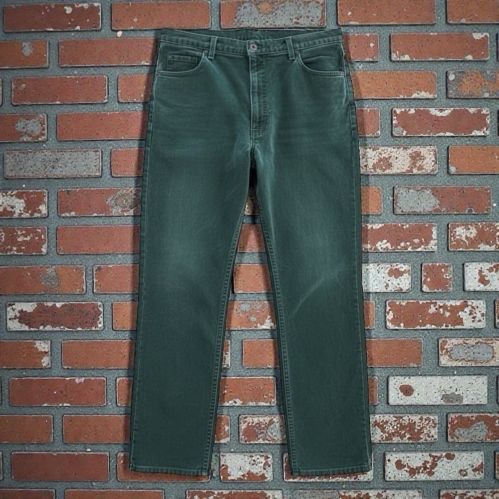 Vintage Levi's 540 Green Jeans Brown Tab 90s Grunge USA Made W38x30